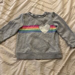 GAP Gray Sweatshirt with Rainbow Heart